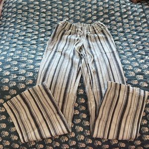 ROXY Ocean side blue stripe flare pants